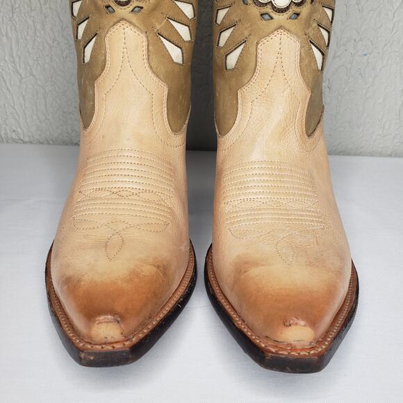 Tecovas By Kristopher Brock The Sadie Leather Boots Womens 9.5 Western SAMPLE - Picture 2 of 16